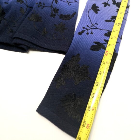 Embroidered Wool Sweater Lavender Ombre Black 90s Dana Buchman Luxury - Picture 14 of 16